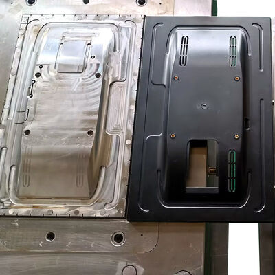 Optimierte Rippenstruktur für Display-Rückabdeckung, Spritzgussform zur Lösung von Einfallstellen an dicken Wandbereichen